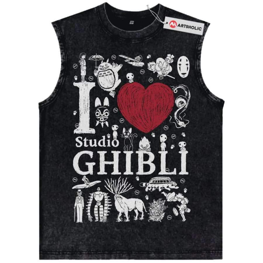 Alternative view of Studio Ghibli Tank Top, Anime Tank Top, Vintage Tank Top