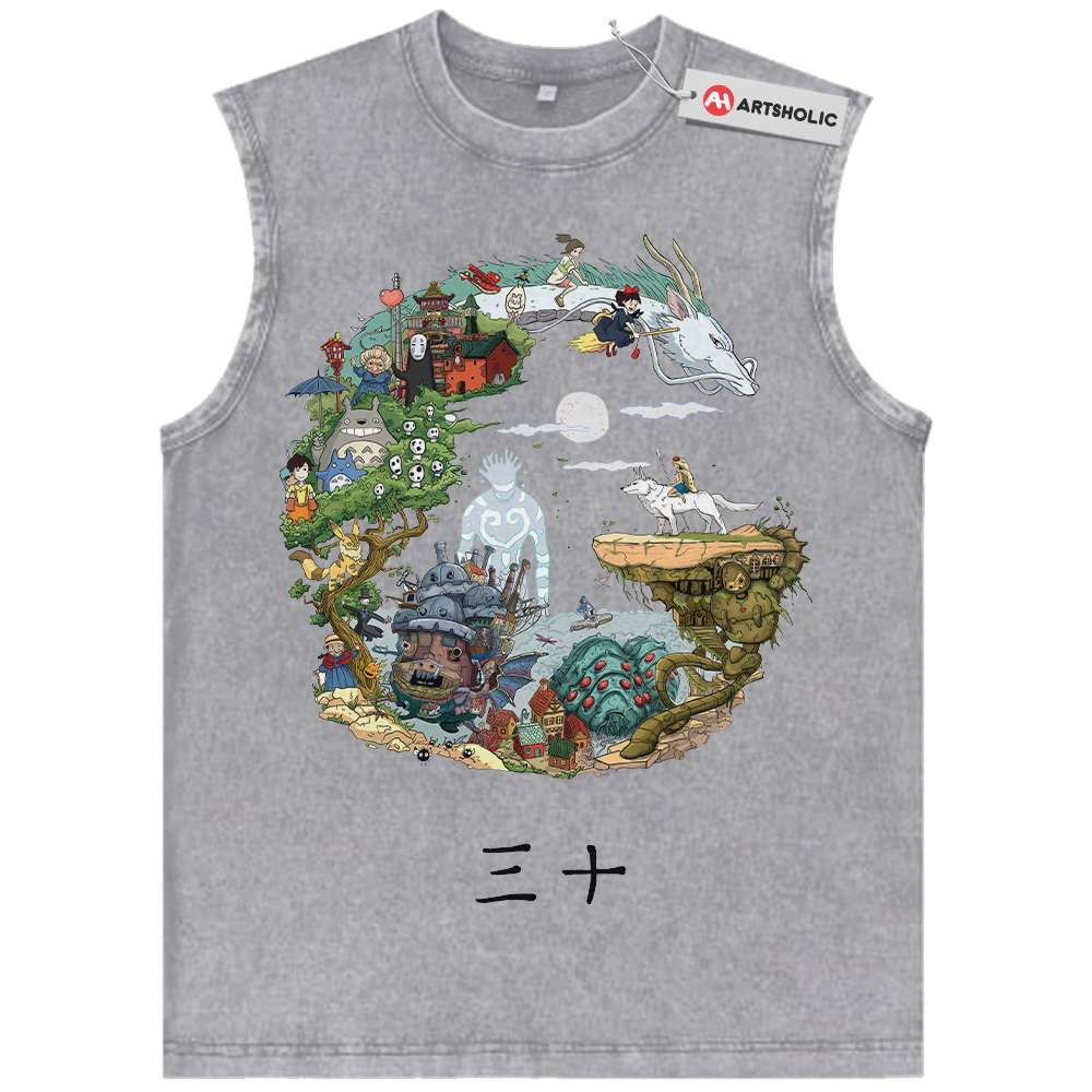 Alternative view of Studio Ghibli Tank Top, Anime Tank Top, Vintage Tank Top