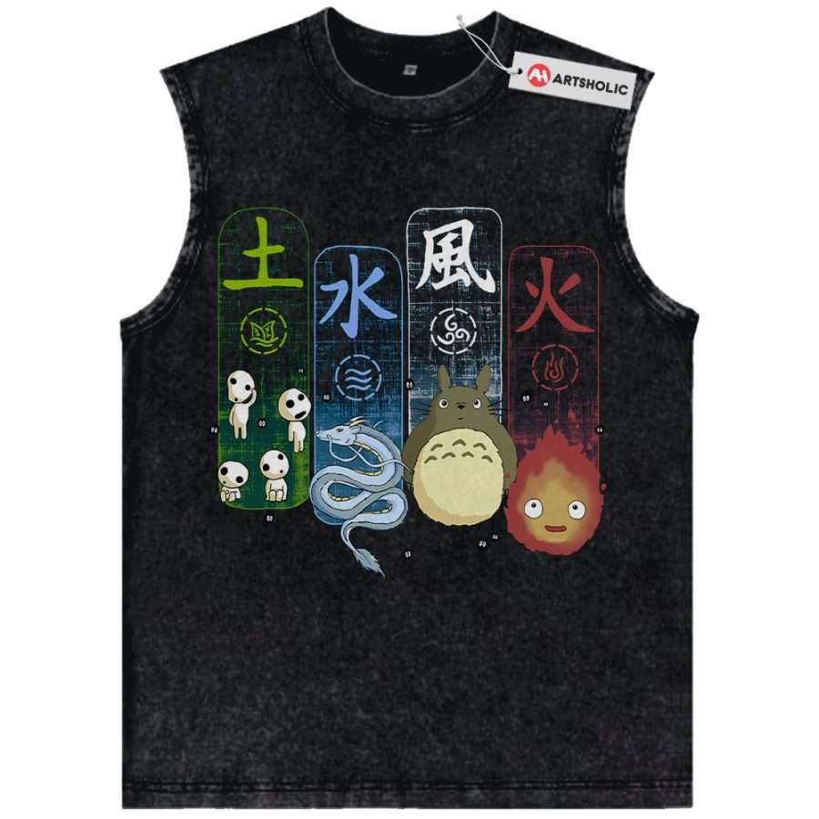 Alternative view of Studio Ghibli Tank Top, Anime Tank Top, Vintage Tank Top