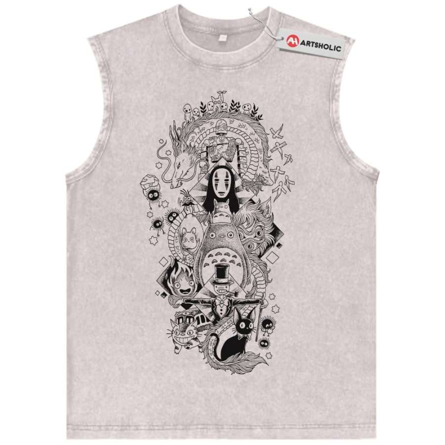Alternative view of Studio Ghibli Tank Top, Anime Tank Top, Vintage Tank Top