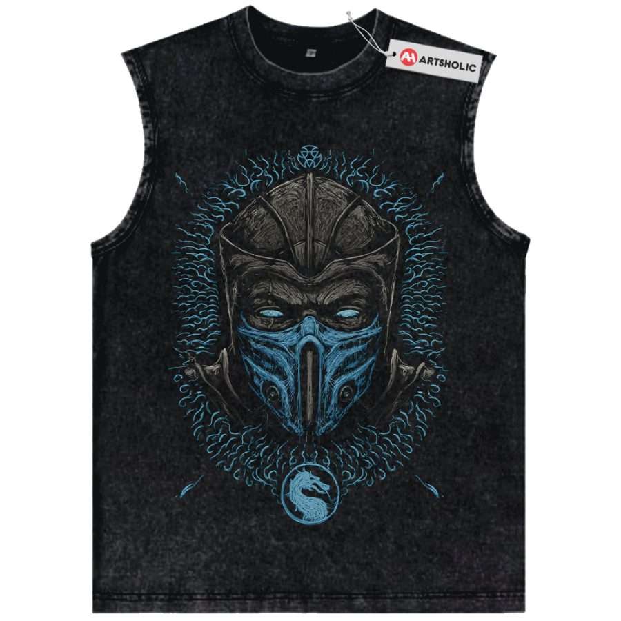 Alternative view of Sub Zero Tank Top, Mortal Kombat Tank Top, Game Tank Top, Vintage Tank Top