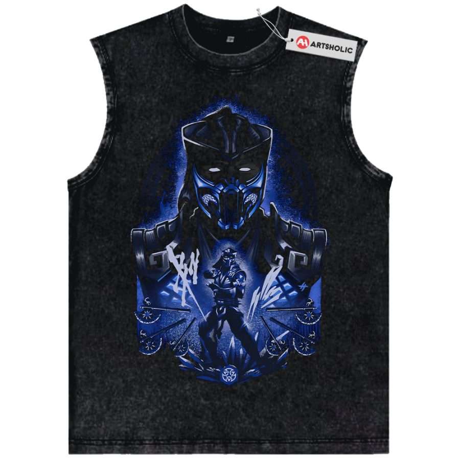 Alternative view of Sub Zero Tank Top, Mortal Kombat Tank Top, Game Tank Top, Vintage Tank Top