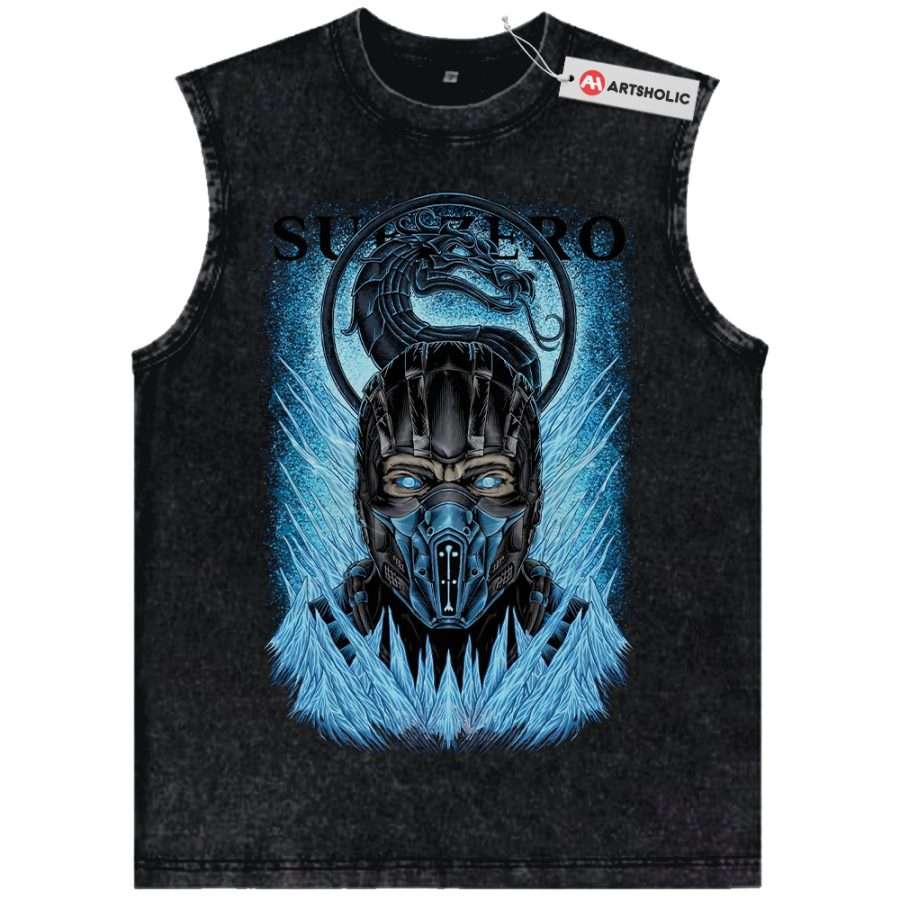 Alternative view of Sub Zero Tank Top, Mortal Kombat Tank Top, Game Tank Top, Vintage Tank Top