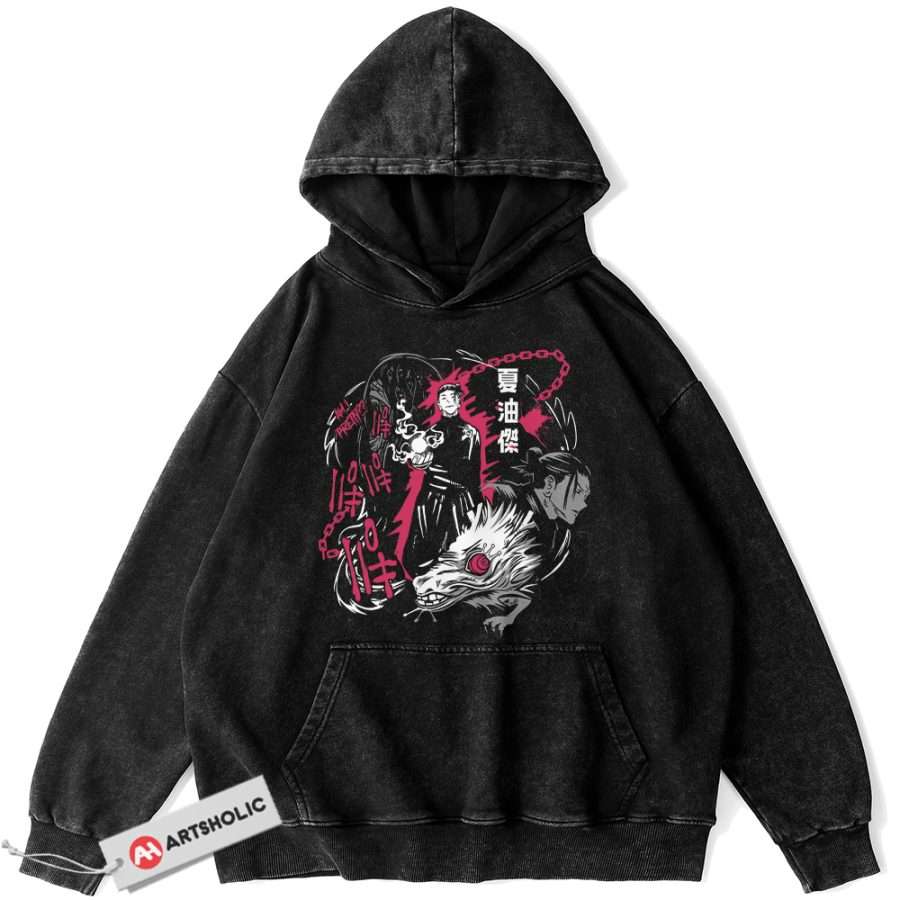 Alternative view of Suguru Geto Hoodie, Jujutsu Kaisen Hoodie, Anime Hoodie, Vintage Hoodie