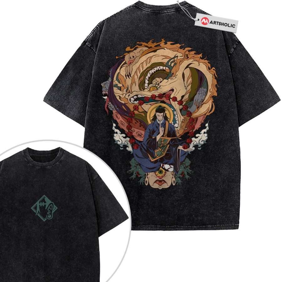 Alternative view of Suguru Geto Shirt, Jujutsu Kaisen Shirt, Anime Shirt, Vintage T-Shirt 2-Sided