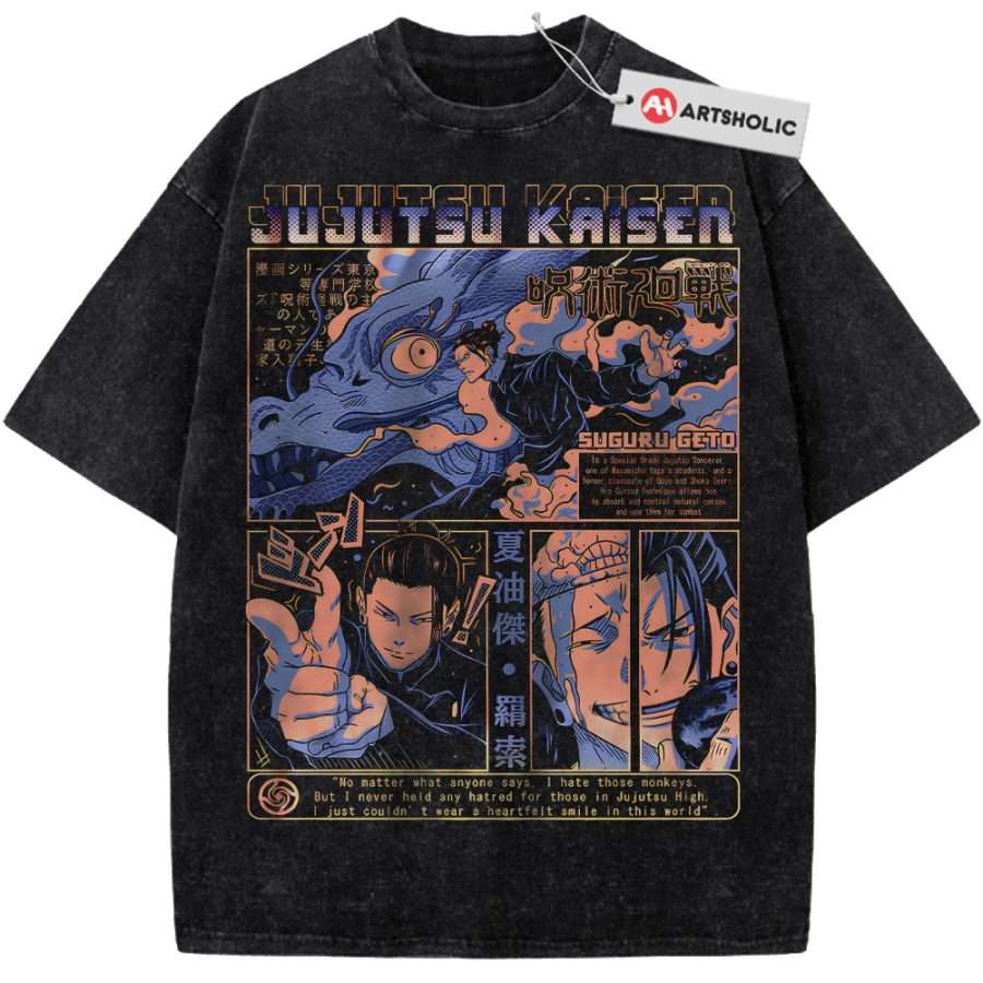 Alternative view of Suguru Geto Shirt, Jujutsu Kaisen Shirt, JJK Shirt, Anime Shirt, Vintage Tee