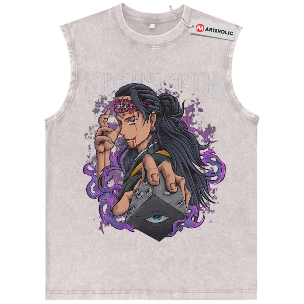 Alternative view of Suguru Geto Tank Top, Jujutsu Kaisen Tank Top, Anime Tank Top, Vintage Tank Top