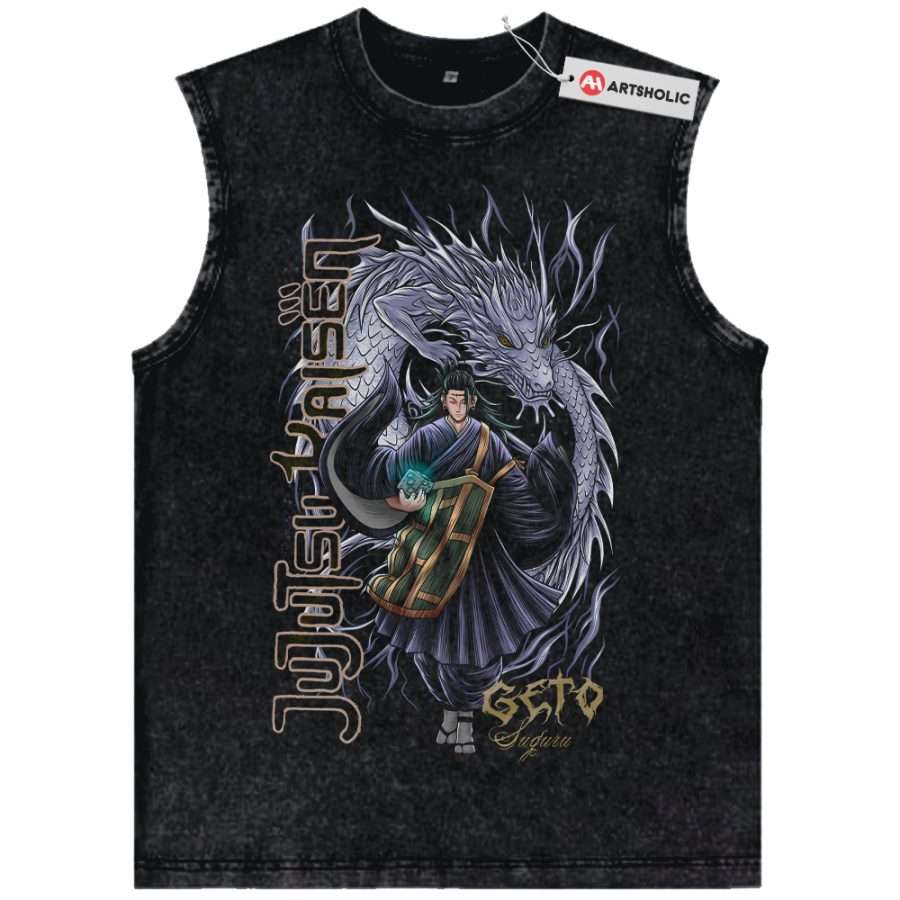 Alternative view of Suguru Geto Tank Top, Jujutsu Kaisen Tank Top, Anime Tank Top, Vintage Tank Top