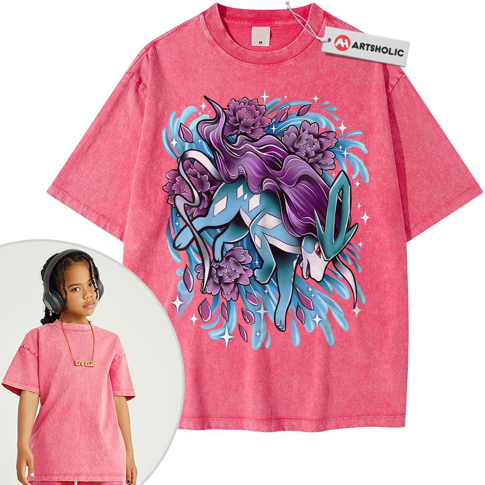 Suicune Shirt For Kids, Pokemon Shirt For Kids, Anime Shirt For Kids, Vintage Tee For Kids - Image 4