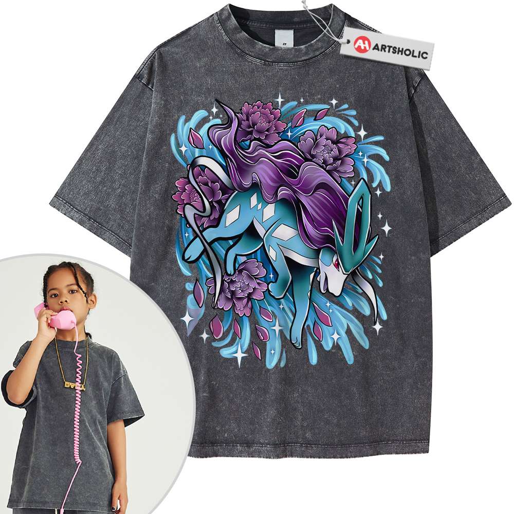Suicune Shirt For Kids, Pokemon Shirt For Kids, Anime Shirt For Kids, Vintage Tee For Kids - Image 5