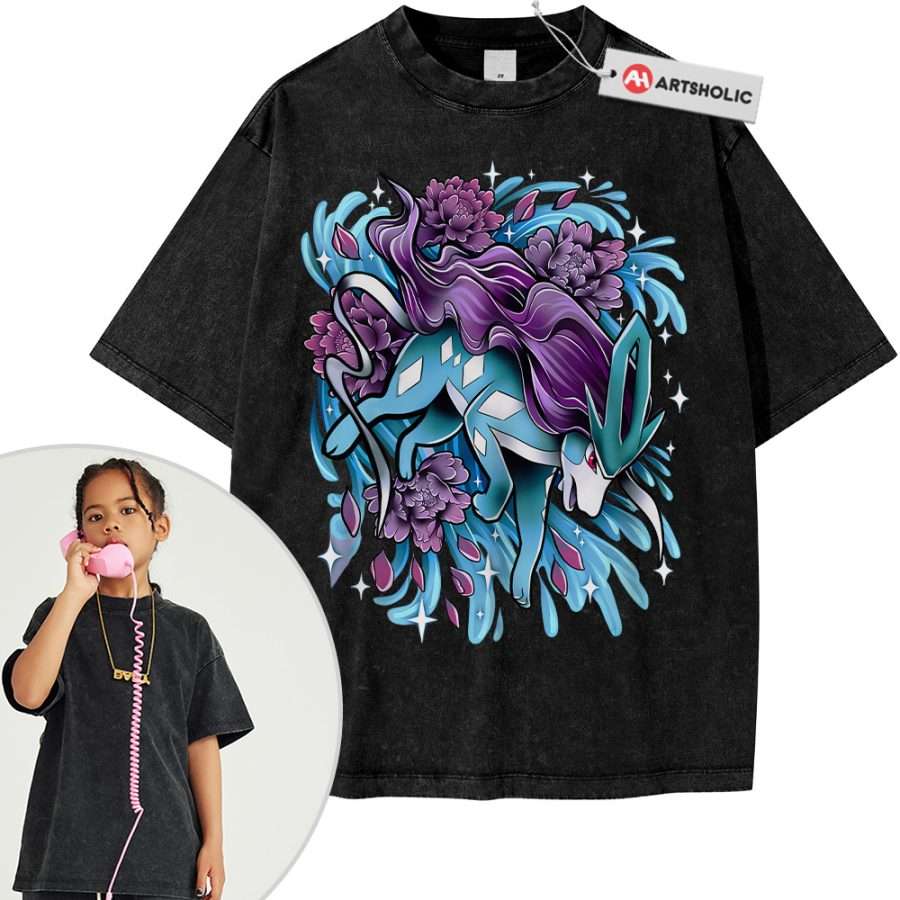 Suicune Shirt For Kids, Pokemon Shirt For Kids, Anime Shirt For Kids, Vintage Tee For Kids - Image 6