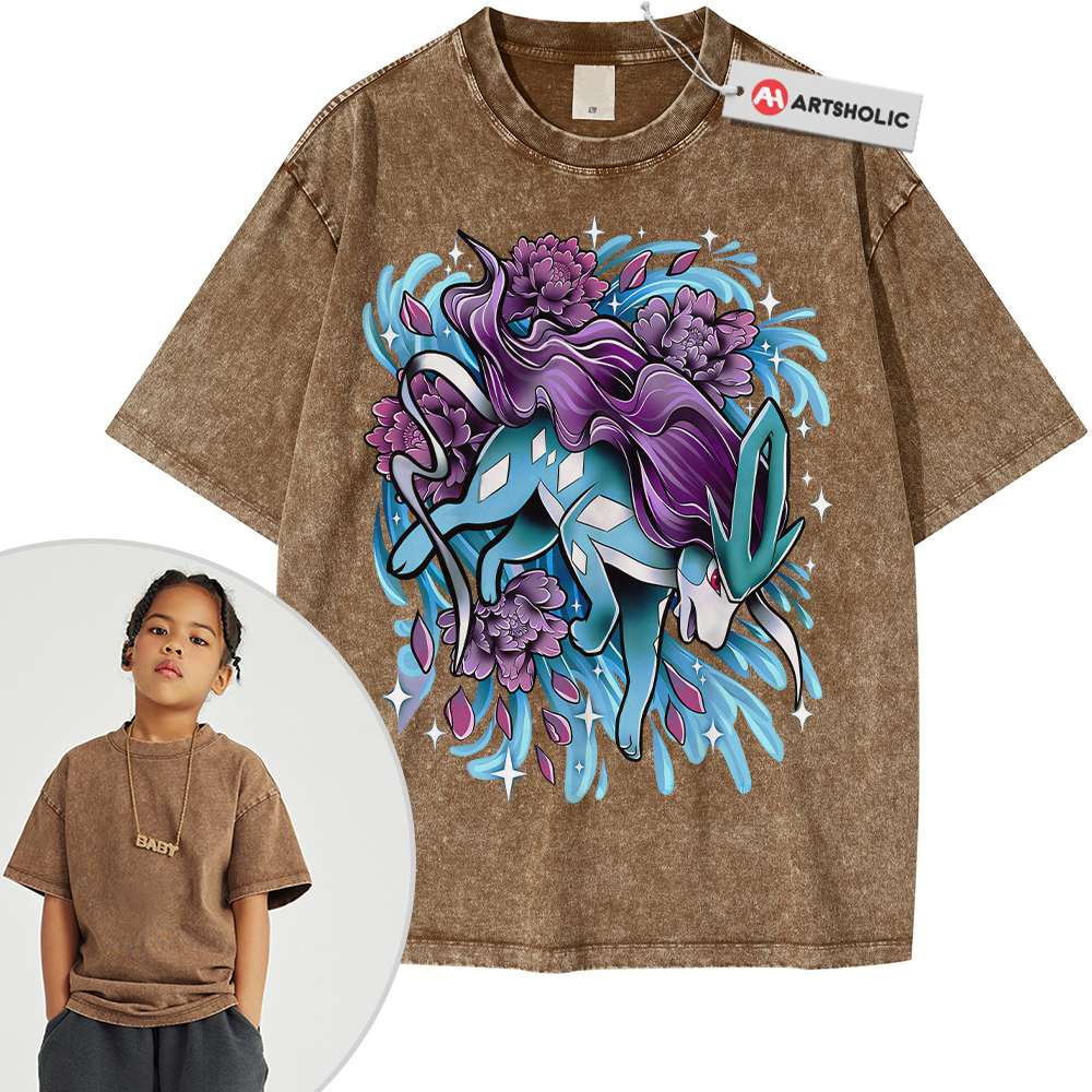 Suicune Shirt For Kids, Pokemon Shirt For Kids, Anime Shirt For Kids, Vintage Tee For Kids - Image 3