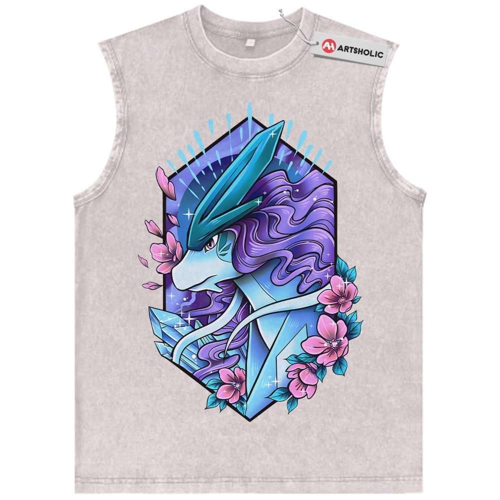 Alternative view of Suicune Tank Top, Pokemon Tank Top, Anime Tank Top, Vintage Tank Top