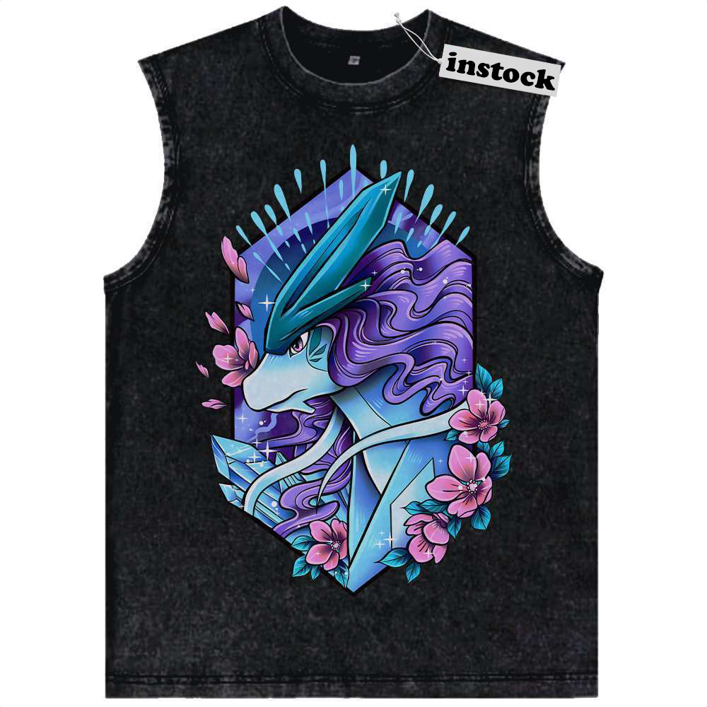 Suicune Tank Top, Pokemon Tank Top, Anime Tank Top, Vintage Tank Top