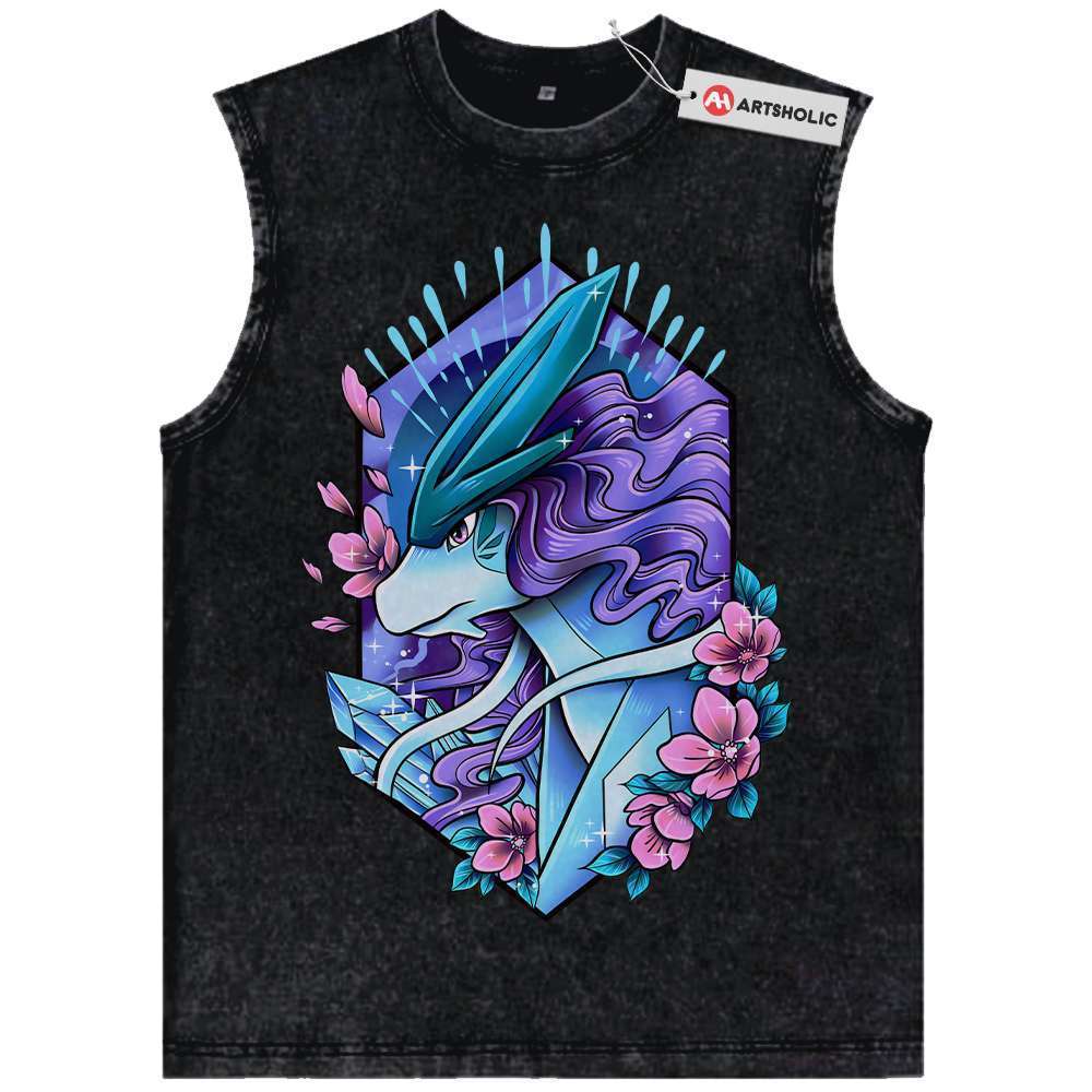 Suicune Tank Top, Pokemon Tank Top, Anime Tank Top, Vintage Tank Top