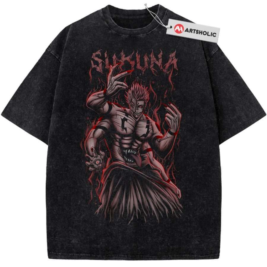 Alternative view of Sukuna Shirt, Jujutsu Kaisen Shirt, Anime Shirt, Vintage T-Shirt