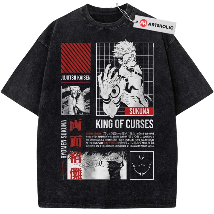 Alternative view of Sukuna Shirt, Jujutsu Kaisen Shirt, Anime Shirt, Vintage Tee