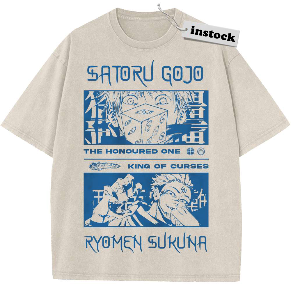Sukuna Shirt, Satoru Gojo Shirt, Jujutsu Kaisen Shirt, Anime Shirt, Vintage Tee