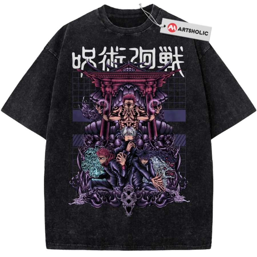 Alternative view of Sukuna Shirt, Satoru Gojo Shirt, Yuji Itadori Shirt, Jujutsu Kaisen Shirt, Anime Shirt, Vintage T-Shirt