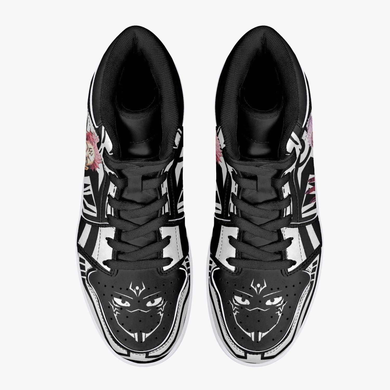 Alternative view of Sukuna Sorcery Fight Custom Sneaker Mid 1 Basketball Shoes - Otaku Hall