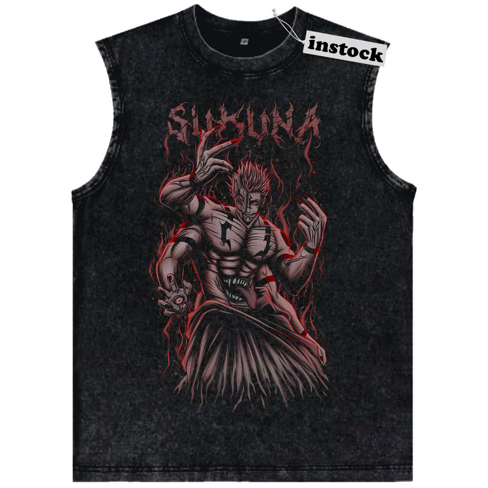 Sukuna Tank Top, Jujutsu Kaisen Tank Top, Anime Tank Top, Vintage Tank Top