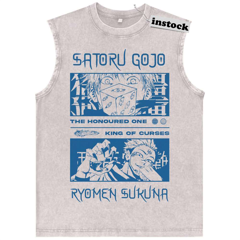 Sukuna Tank Top, Satoru Gojo Tank Top, Jujutsu Kaisen Tank Top, Anime Tank Top, Vintage Tank Top