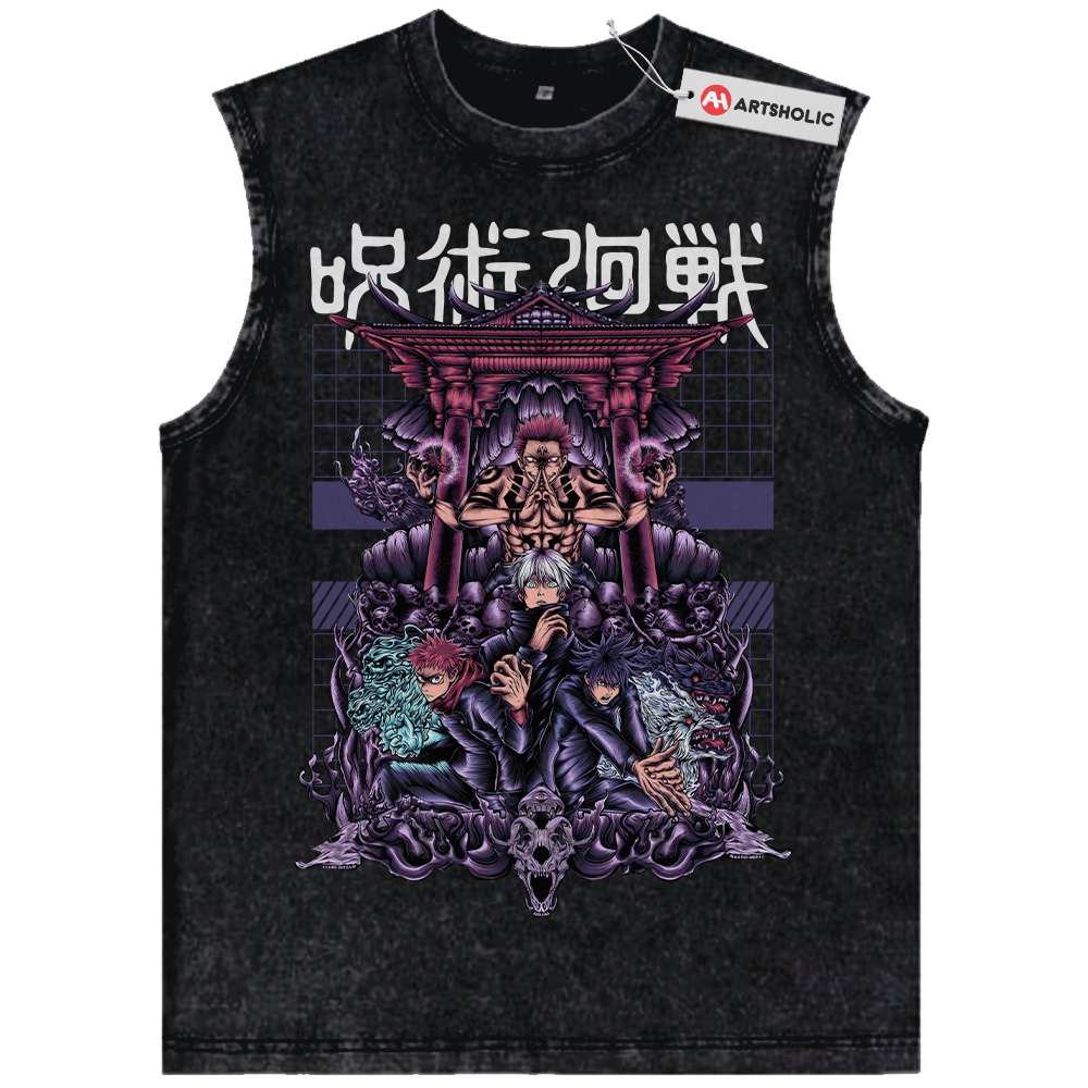 Sukuna Tank Top, Satoru Gojo Tank Top, Yuji Itadori Tank Top, Jujutsu Kaisen Tank Top, Anime Tank Top, Vintage Tank Top