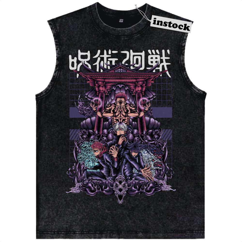 Sukuna Tank Top, Satoru Gojo Tank Top, Yuji Itadori Tank Top, Jujutsu Kaisen Tank Top, Anime Tank Top, Vintage Tank Top
