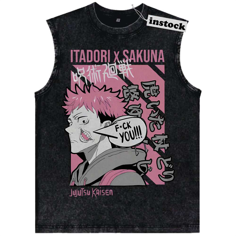 Sukuna x Itadori Tank Top, Jujutsu Kaisen Tank Top, Anime Tank Top, Vintage Tank Top