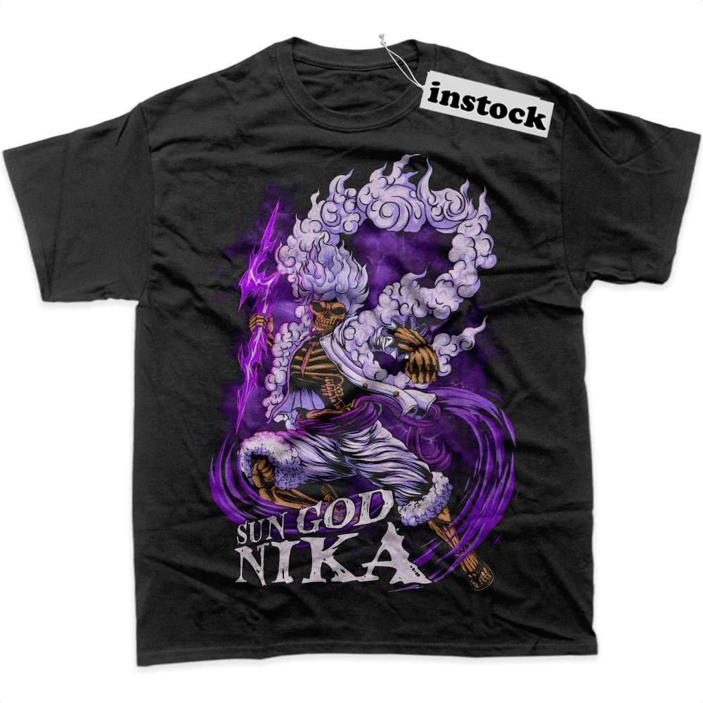 Sun God Nika - Monkey D Luffy Shirt, One Piece Shirt, Anime Shirt, Graphic T-Shirt