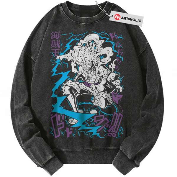 Sun God Nika - Monkey D Luffy Sweatshirt, One Piece Sweatshirt, Anime Sweatshirt, Vintage Sweatshirt