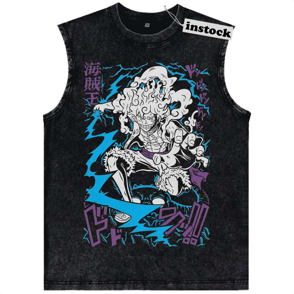 Sun God Nika - Monkey D Luffy Tank Top, One Piece Tank Top, Anime Tank Top, Vintage Tank Top