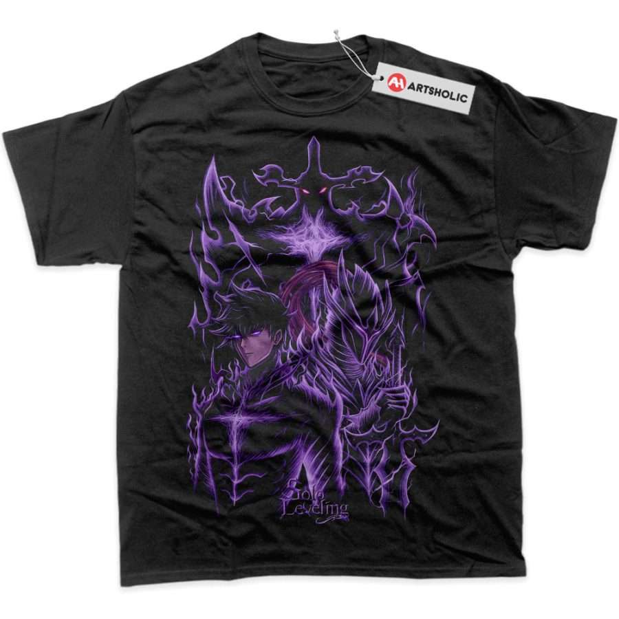 Alternative view of Sung Jinwoo Shirt, Solo Leveling Shirt, Anime Shirt, Graphic T-Shirt