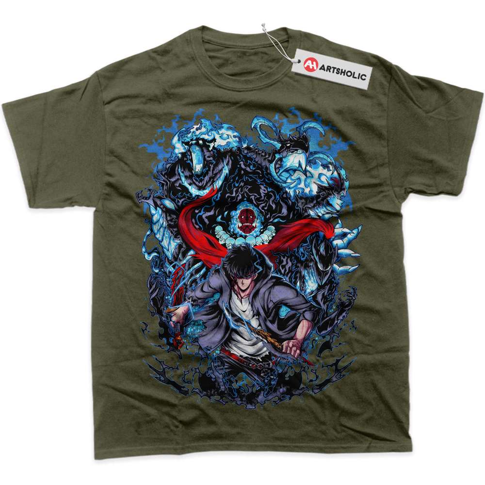 Alternative view of Sung Jinwoo Shirt, Solo Leveling Shirt, Anime Shirt, Graphic Tee