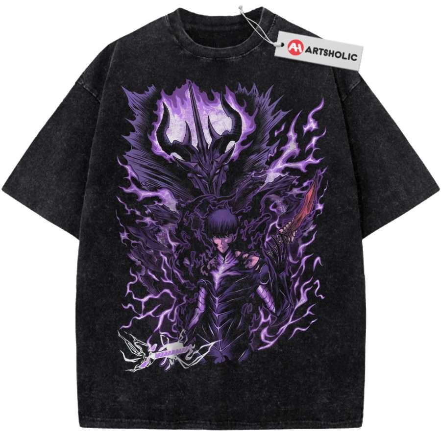 Alternative view of Sung Jinwoo Shirt, Solo Leveling Shirt, Anime Shirt, Vintage T-Shirt