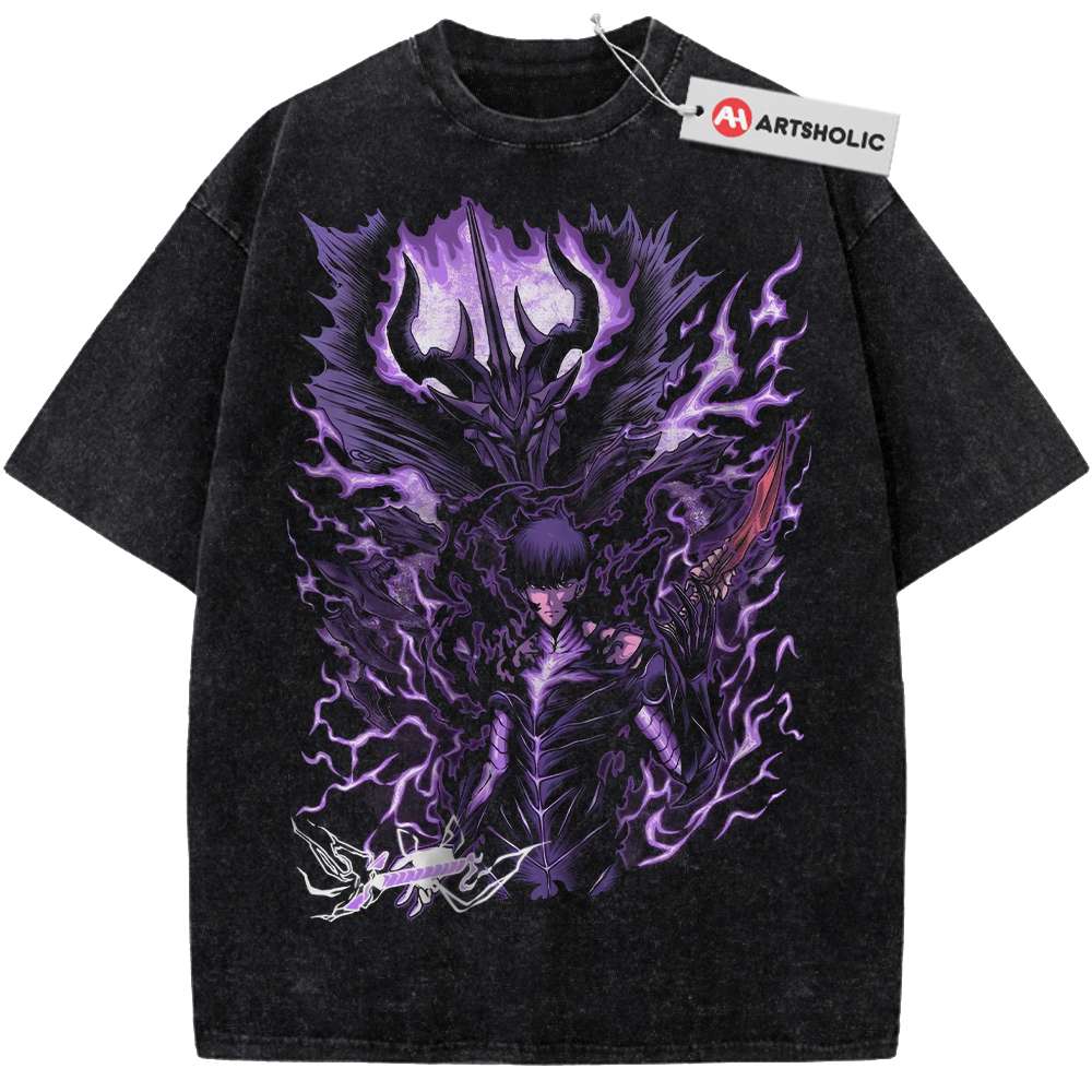 Sung Jinwoo Shirt, Solo Leveling Shirt, Anime Shirt, Vintage T-Shirt