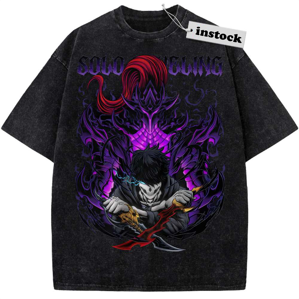 Sung Jinwoo Shirt, Solo Leveling Shirt, Anime Shirt, Vintage Tee