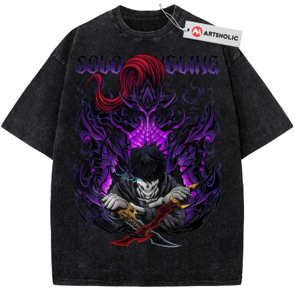 Sung Jinwoo Shirt, Solo Leveling Shirt, Anime Shirt, Vintage Tee