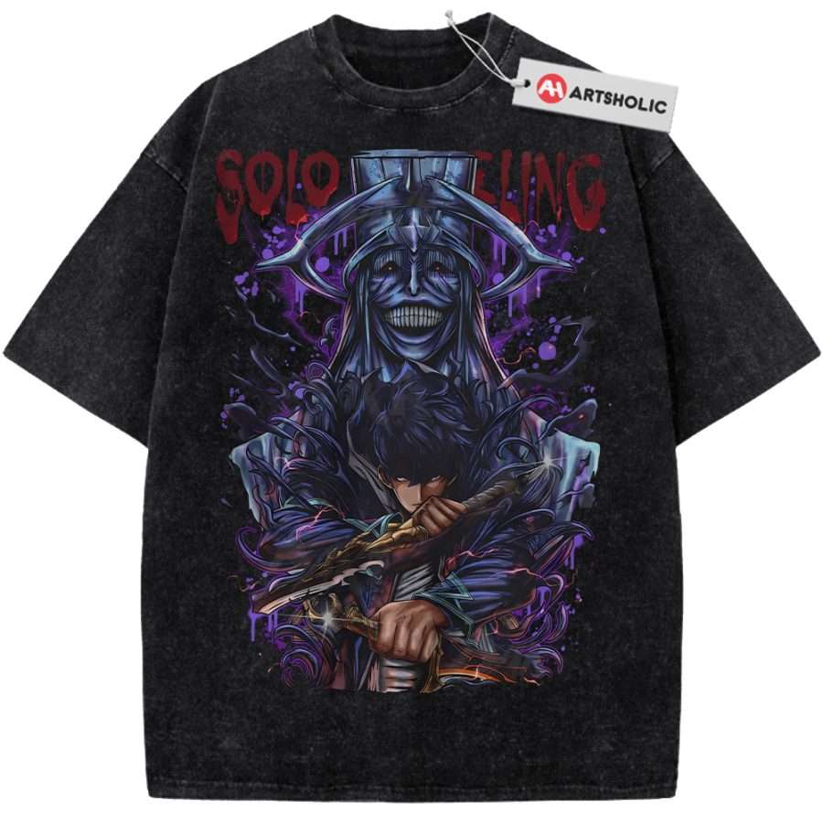 Alternative view of Sung Jinwoo Shirt, Statue of God Shirt, Solo Leveling Shirt, Anime Shirt, Vintage Tee