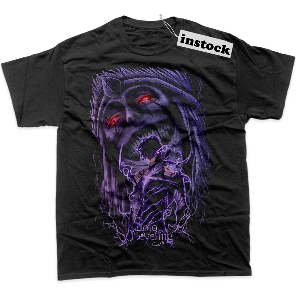 Sung Jinwoo vs Statue of God Shirt, Solo Leveling Shirt, Anime Shirt, Graphic T-Shirt