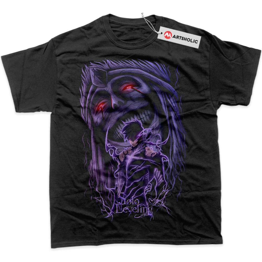 Sung Jinwoo vs Statue of God Shirt, Solo Leveling Shirt, Anime Shirt, Graphic T-Shirt
