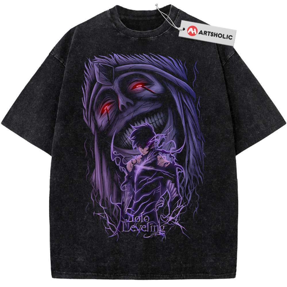 Sung Jinwoo vs Statue of God Shirt, Solo Leveling Shirt, Anime Shirt, Vintage T-Shirt