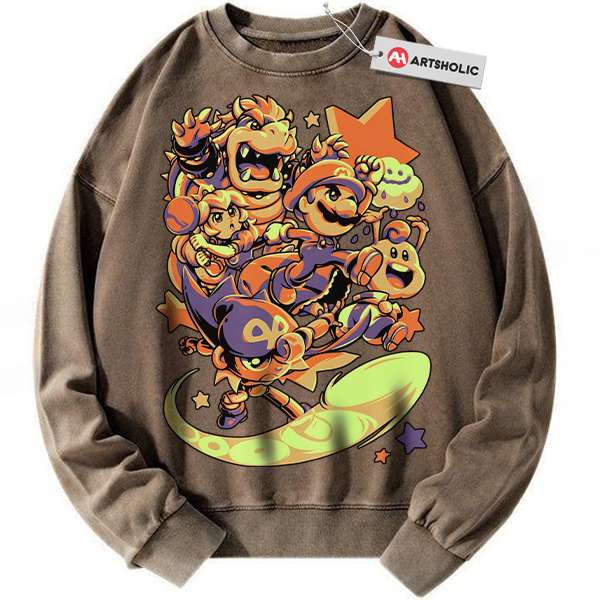 Alternative view of Super Mario Bros Sweatshirt, Game Sweatshirt, Vintage Sweatshirt