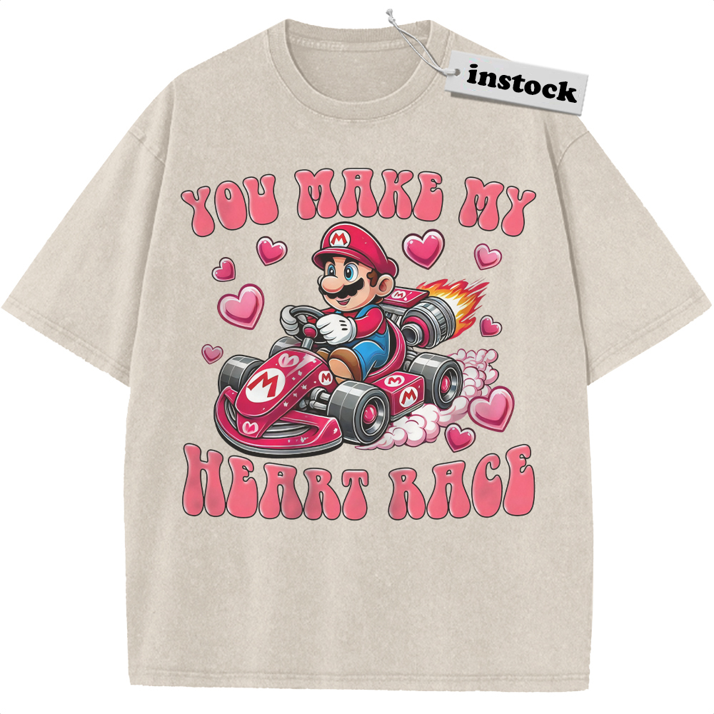 Super Mario Shirt, Valentine's Day Shirt, Game Shirt, Vintage Tee