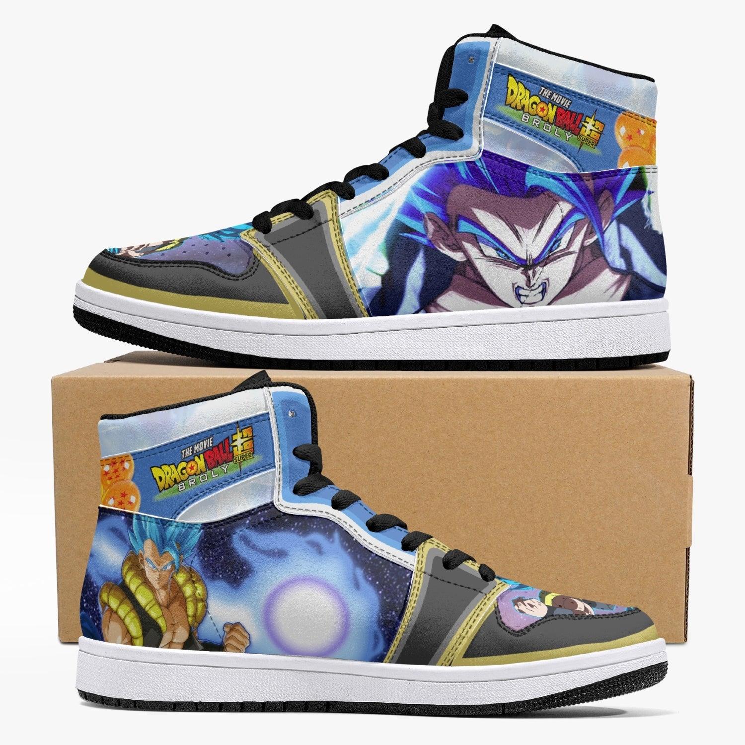 Super Saiyan Blue Gogeta Dragon Ball Super Broly Custom Sneaker Mid 1 Basketball Shoes - Otaku Hall
