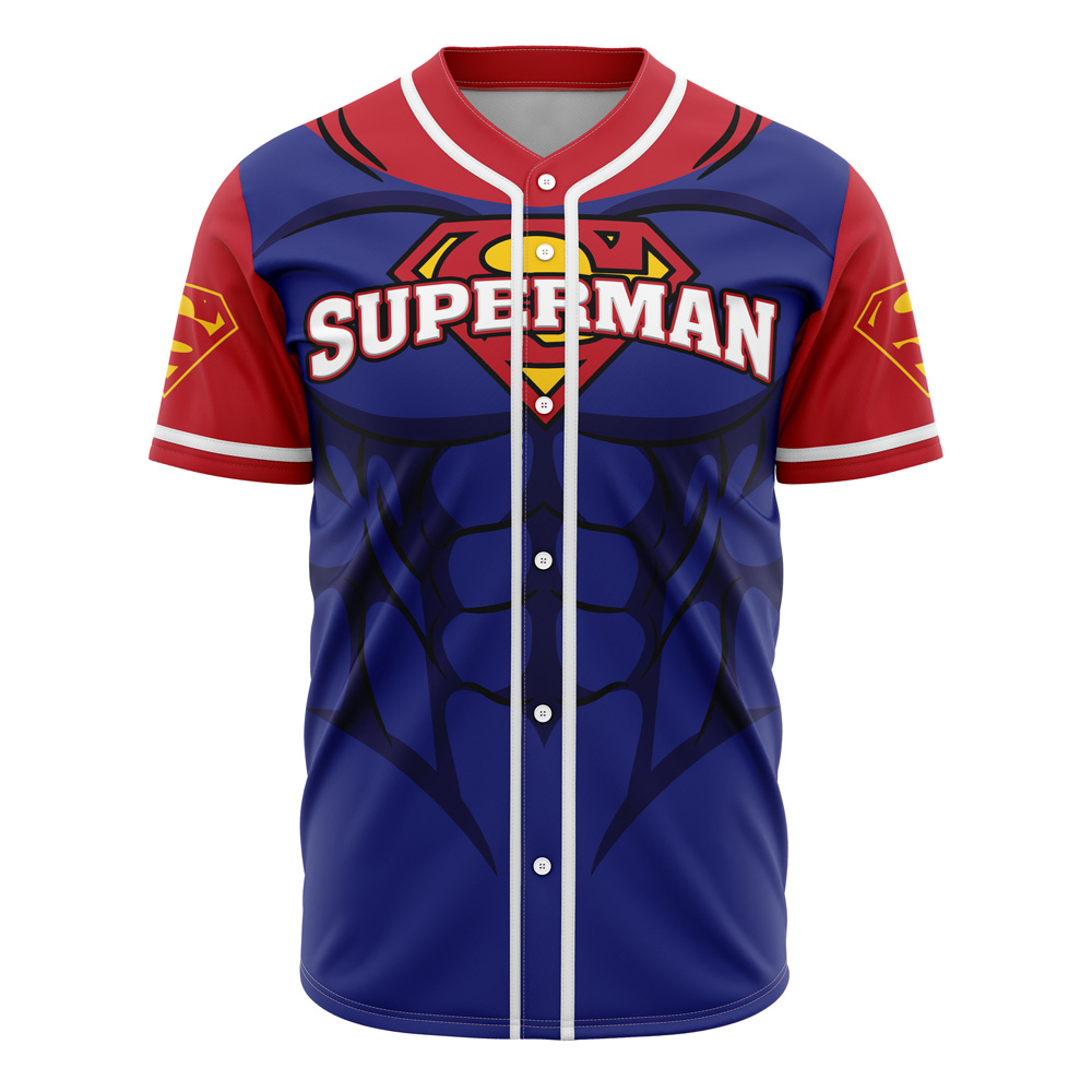 Superman DC Comics Custom Baseball Jersey - Otaku Hall