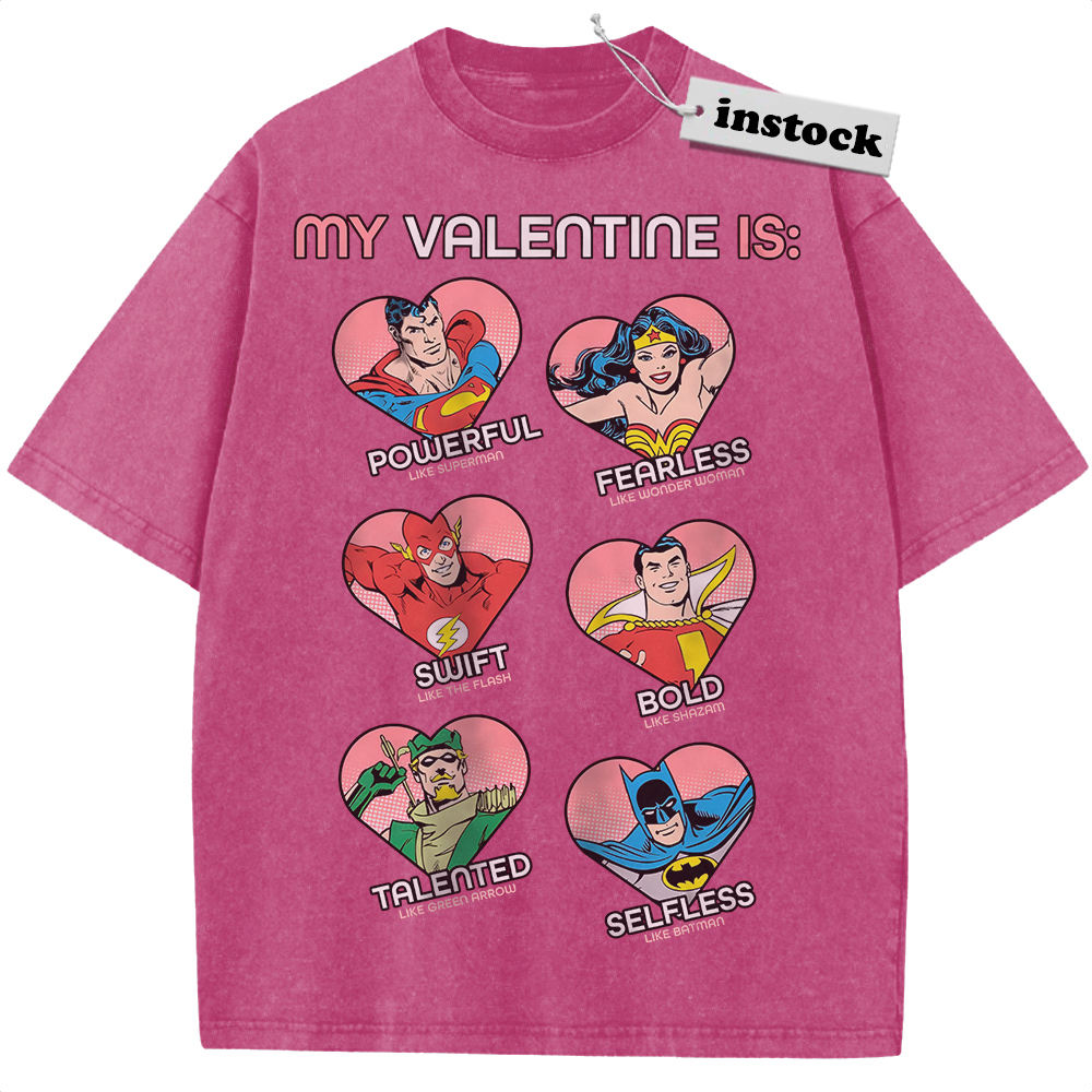 Superman Shirt, Wonder Woman Shirt, The Flash Shirt, Shazam Shirt, Valentine's Day Shirt, Comic Shirt, Vintage Tee