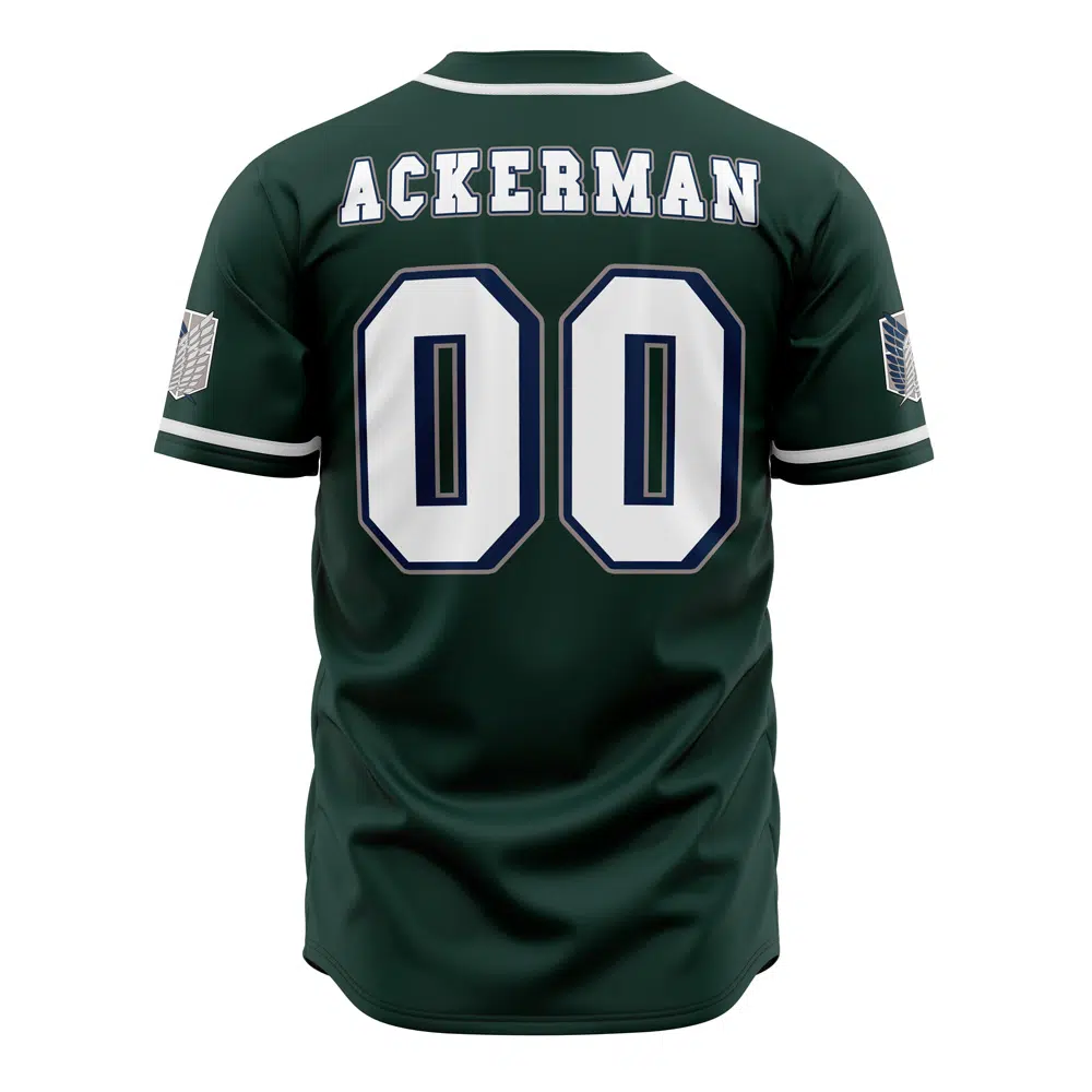 Alternative view of Survey Corps Ackerman Attack on Titan Baseball Jersey