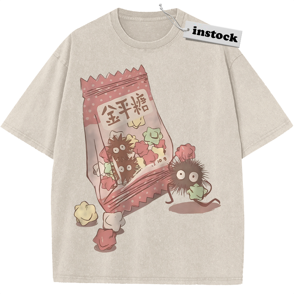 Susuwatari Shirt, My Neighbor Totoro Shirt, Spirited Away Shirt, Studio Ghibli Shirt, Anime Shirt, Vintage Tee