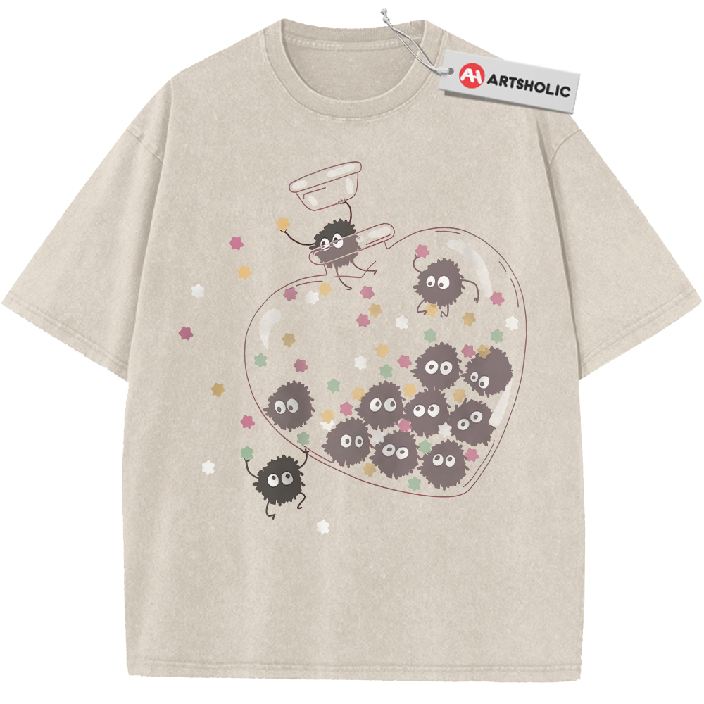 Susuwatari Shirt, My Neighbor Totoro Shirt, Spirited Away Shirt, Valentine's Day Shirt, Anime Shirt, Vintage Tee
